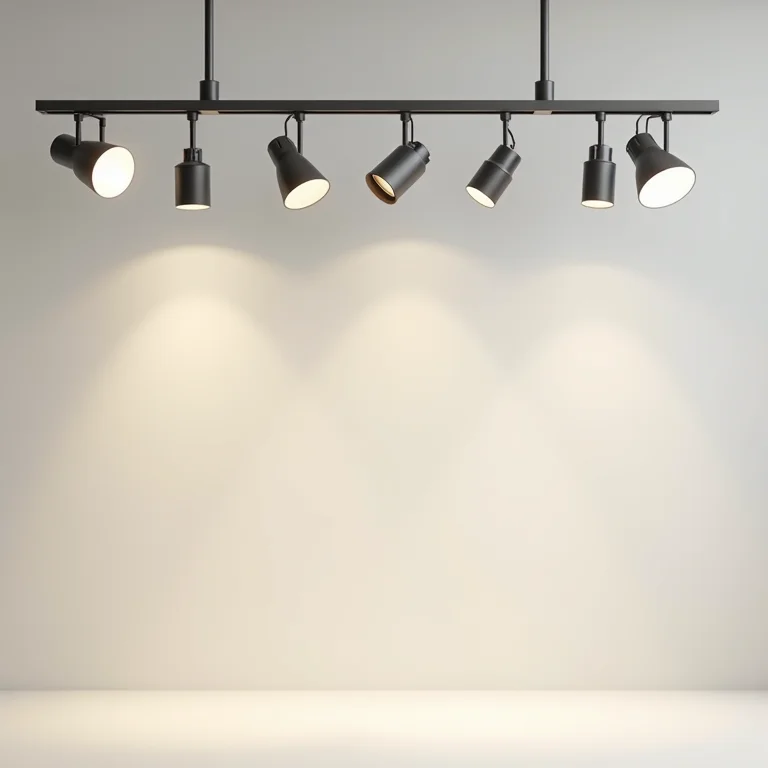 Variedade de spots para iluminação de trilho