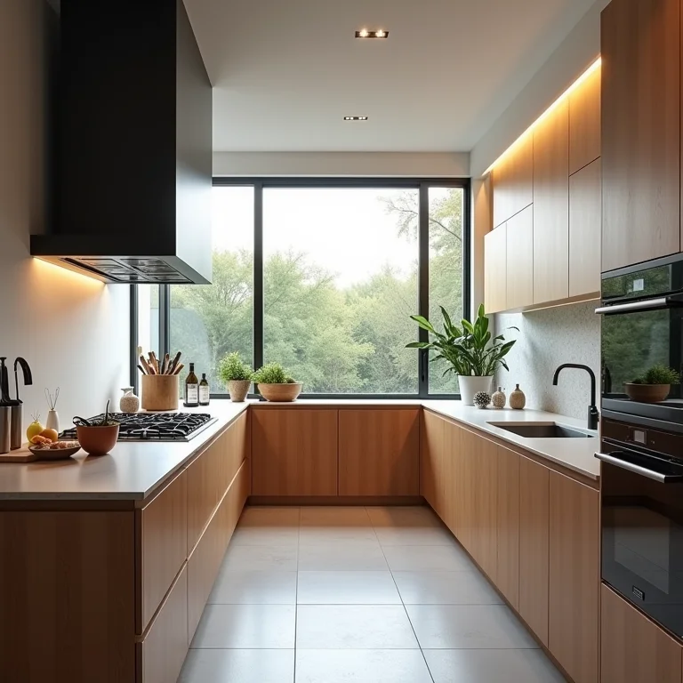 Ventilação adequada em cozinha em L