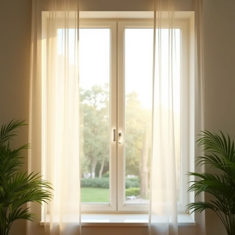 Ventilação cruzada em ambiente com plantas.