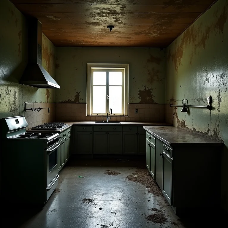 Ventilação insuficiente causa mofo em área gourmet.