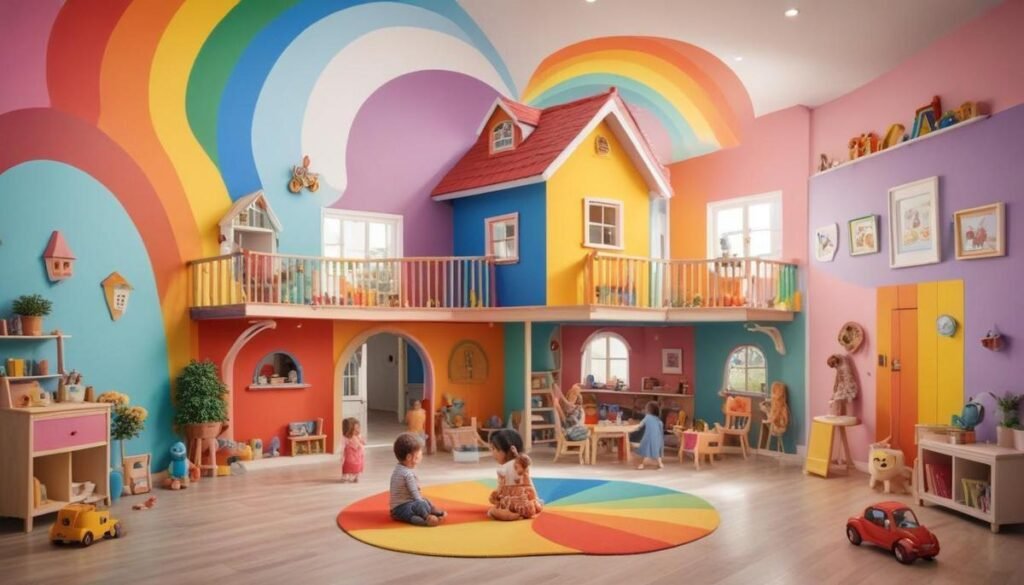 Casa lúdica colorida: transforme seu lar em um playground vibrante (68 caracteres)