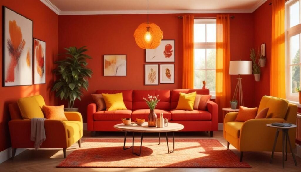 Cores quentes na decoração: aqueça seu lar com energia e estilo vibrante Cores quentes na decoração: aqueça seu lar com energia e estilo vibrante