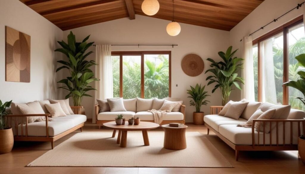 Minimalismo quente casa: lar aconchegante sem bagunça excessiva