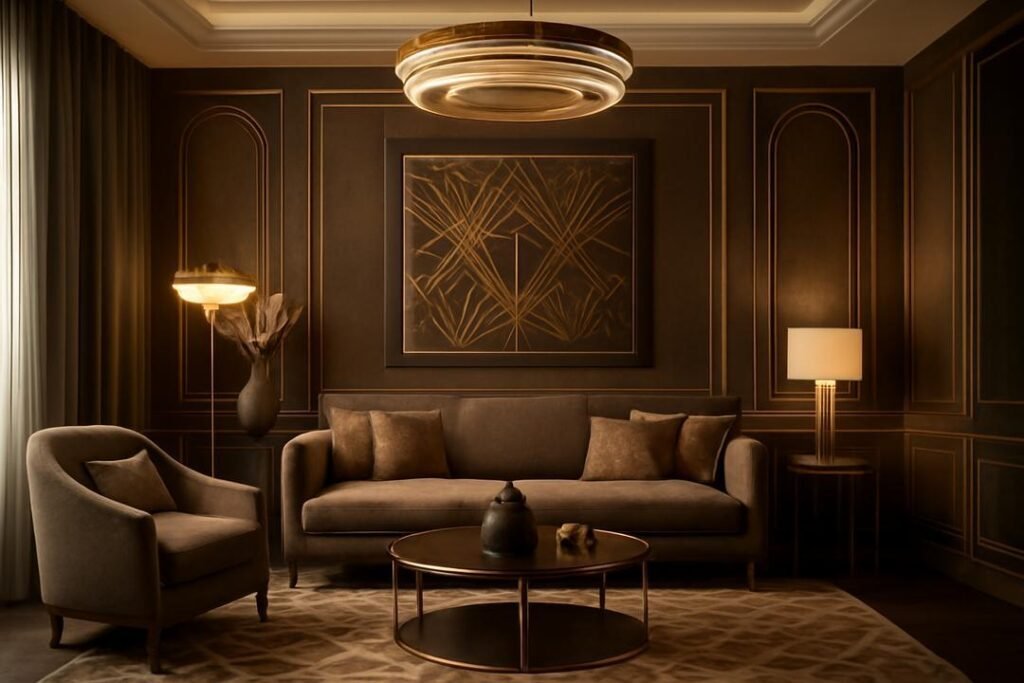 Sala neo deco elegante: transforme seu espaço com estilo e sofisticação únicos