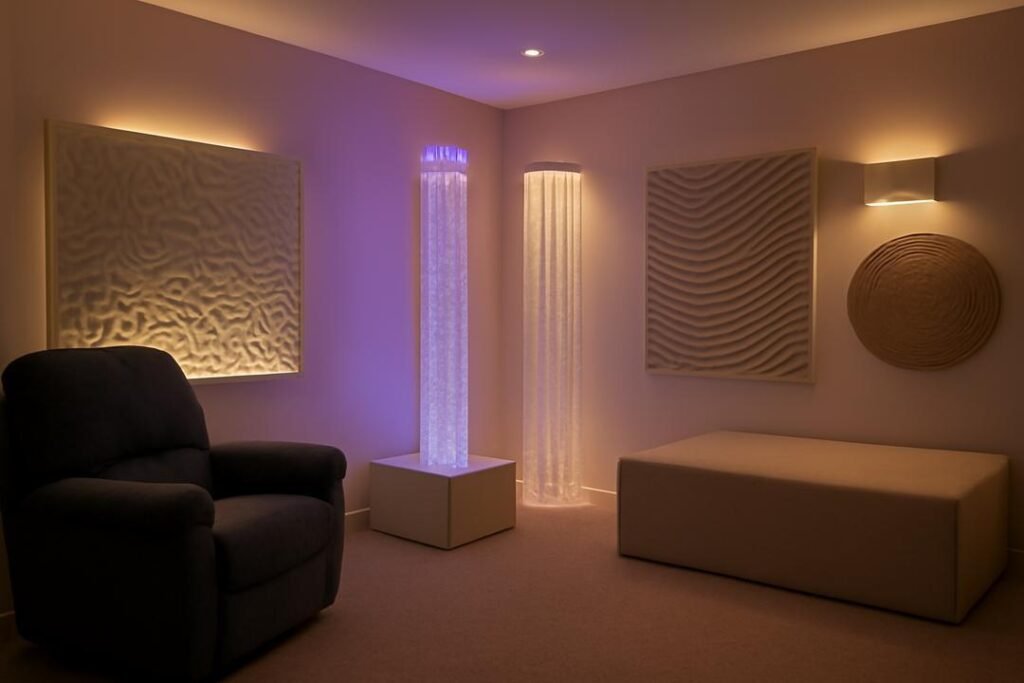 Texturas sala sensorial: crie um refúgio que acalma os sentidos